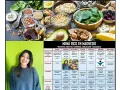 Menú rico en magnesio: alimentos como aguacate, almendras, chocolate negro y espinacas.