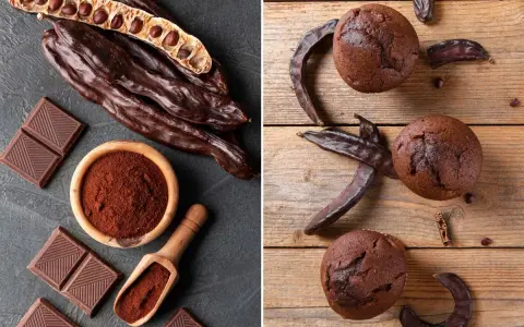 Harina de algarroba, sus propiedades en muffins y chocolate.