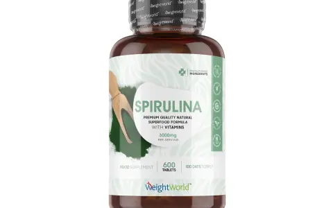 Bote de espirulina WeightWorld, ideal para saber como tomar espirulina para adelgazar. Contiene 600 comprimidos.