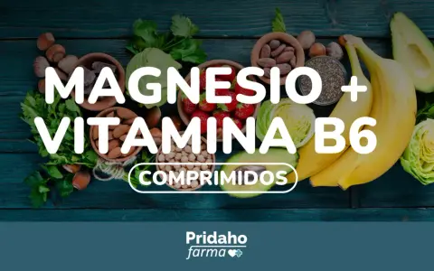 Magnesio y vitamina B6: comprimidos con frutas y frutos secos. Consulta los efectos secundarios antes de tomar.