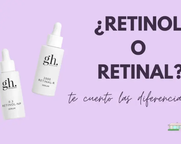 Dos sérums, uno de retinol y otro de retinal, se presentan para explicar las diferencias entre ambos.