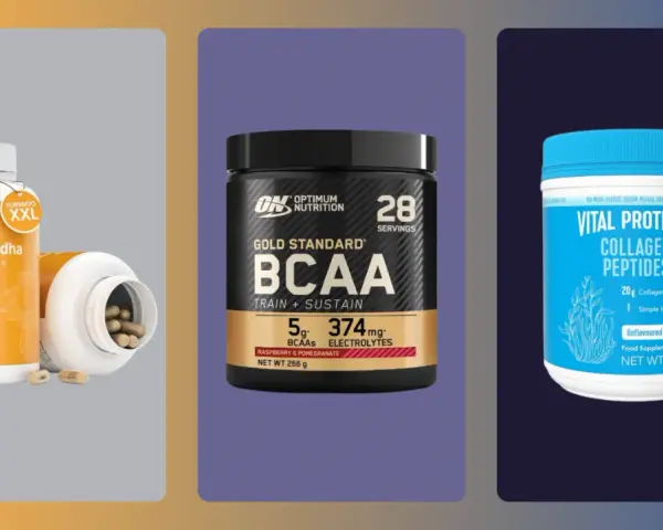 Suplementos para mujeres de 50 años: Ashwagandha, BCAA y Colágeno.