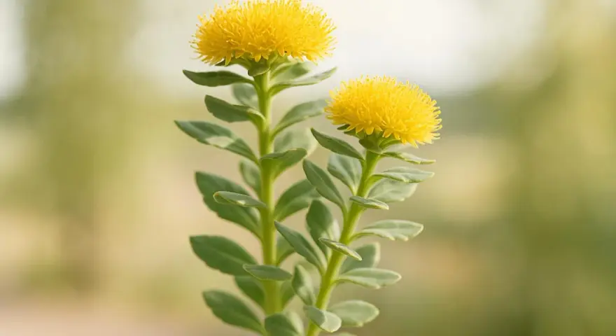 Dos flores amarillas de rhodiola, planta conocida por sus propiedades adaptógenas y para qué sirve en la mejora del rendimiento físico y mental.