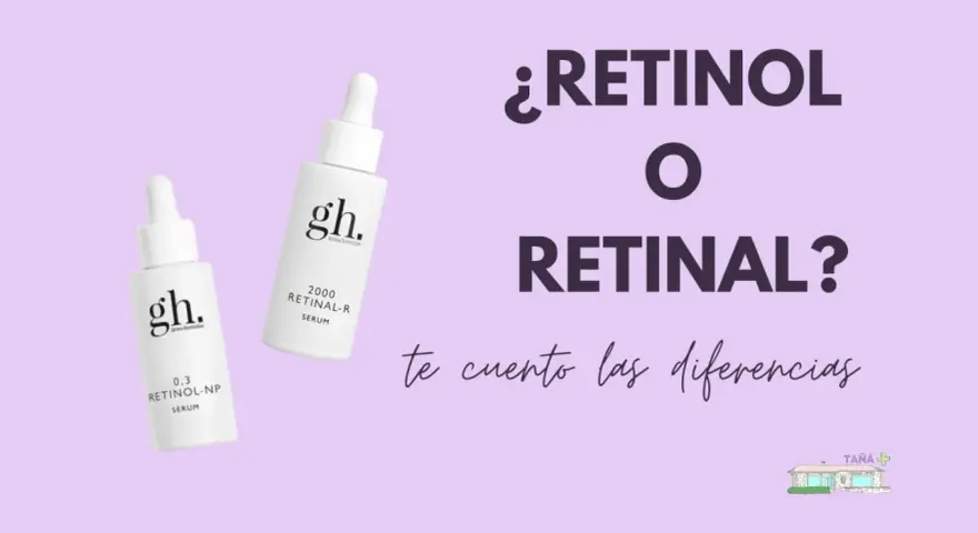 Dos sérums, uno de retinol y otro de retinal, se presentan para explicar las diferencias entre ambos.