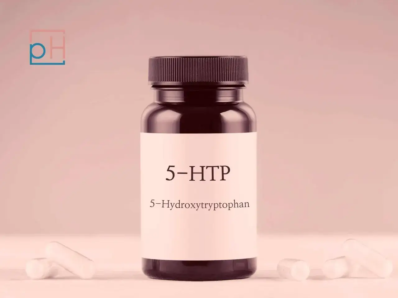 Frasco de 5-HTP (5-Hidroxitript&oacute;fano), precursor de la serotonina, que es la griffonia y para qu&eacute; sirve.